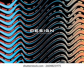 Premium dark background design with diagonal gradient colorful stripes pattern. Gradient Line Banner Background. Vector horizontal template for digital business, website, certificate, card, etc.