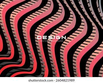 Premium dark background design with diagonal gradient colorful stripes pattern. Gradient Line Banner Background. Vector horizontal template for digital business, website, certificate, card, etc.