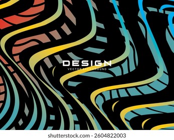 Premium dark background design with diagonal gradient colorful stripes pattern. Gradient Line Banner Background. Vector horizontal template for digital business, website, certificate, card, etc.