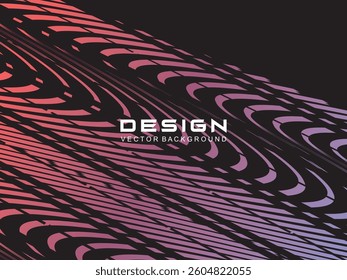 Premium dark background design with diagonal gradient colorful stripes pattern. Gradient Line Banner Background. Vector horizontal template for digital business, website, certificate, card, etc.