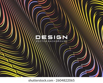 Premium dark background design with diagonal gradient colorful stripes pattern. Gradient Line Banner Background. Vector horizontal template for digital business, website, certificate, card, etc.