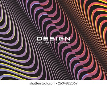 Premium dark background design with diagonal gradient colorful stripes pattern. Gradient Line Banner Background. Vector horizontal template for digital business, website, certificate, card, etc.