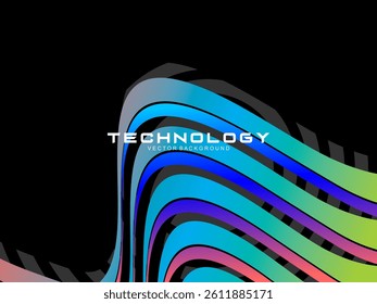 Premium dark background design with diagonal gradient colorful stripes pattern. Gradient Line Banner Background. Vector horizontal template for digital business, website, certificate, card, etc.	

