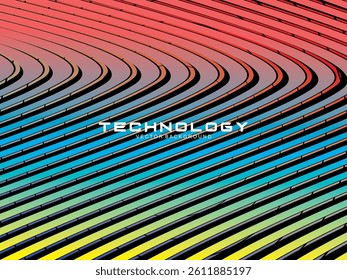 Premium dark background design with diagonal gradient colorful stripes pattern. Gradient Line Banner Background. Vector horizontal template for digital business, website, certificate, card, etc.	
