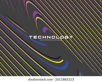 Premium dark background design with diagonal gradient colorful stripes pattern. Gradient Line Banner Background. Vector horizontal template for digital business, website, certificate, card, etc.	
