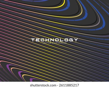 Premium dark background design with diagonal gradient colorful stripes pattern. Gradient Line Banner Background. Vector horizontal template for digital business, website, certificate, card, etc.	
