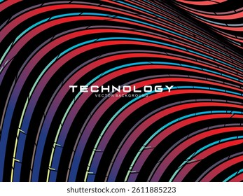 Premium dark background design with diagonal gradient colorful stripes pattern. Gradient Line Banner Background. Vector horizontal template for digital business, website, certificate, card, etc.	
