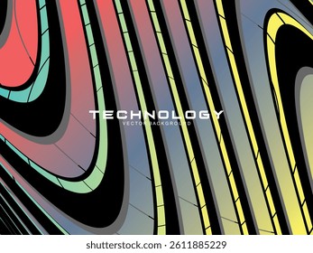 Premium dark background design with diagonal gradient colorful stripes pattern. Gradient Line Banner Background. Vector horizontal template for digital business, website, certificate, card, etc.	
