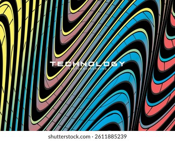 Premium dark background design with diagonal gradient colorful stripes pattern. Gradient Line Banner Background. Vector horizontal template for digital business, website, certificate, card, etc.	
