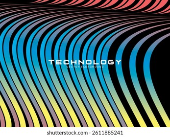 Premium dark background design with diagonal gradient colorful stripes pattern. Gradient Line Banner Background. Vector horizontal template for digital business, website, certificate, card, etc.	
