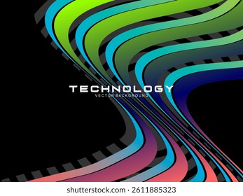 Premium dark background design with diagonal gradient colorful stripes pattern. Gradient Line Banner Background. Vector horizontal template for digital business, website, certificate, card, etc.	
