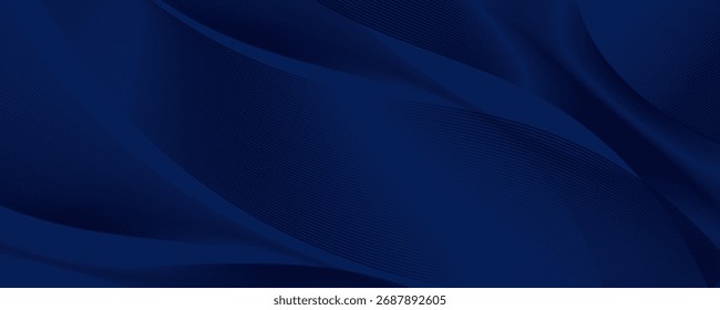 Fundo abstrato azul escuro Premium com padrões de linha diagonal elegante e estilo geométrico moderno. Modelo de vetor de luxo para banners digitais, convites, comprovantes, certificados e apresentações