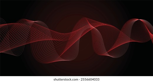Premium dark red wine color abstract background with red wine wave, Dynamic light red wine wave pattern, Modern flowing wavy lines