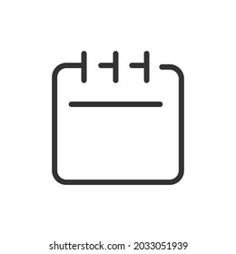 Premium date line icon for app, web and UI. Vector stroke sign isolated on a white background. Outline icon of date in trendy style.