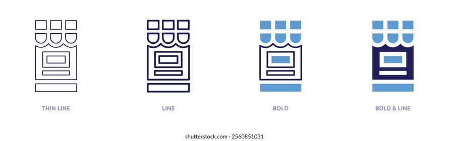 Premium deals icon in 4 different styles. Thin Line, Line, Bold, and Bold Line. Duotone style. Editable stroke.
