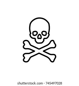 Premium death icon or logo in line style. High quality sign and symbol on a white background. Vector outline pictogram for infographic, web design and app development.