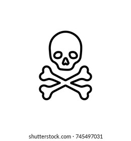 Premium death icon or logo in line style. High quality sign and symbol on a white background. Vector outline pictogram for infographic, web design and app development.