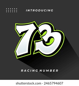 Plantilla de Vector de número de Premium Decal Racing