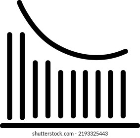Premium decrease line icon for app, web and UI. Vector stroke sign isolated on a white background..eps
