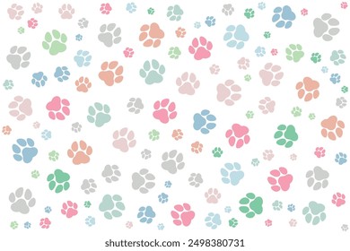 Premium design of colorful dog paws