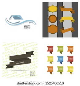 Premium design elements. Great for retro vintage logos. Starbursts, frames and ribbons Designers Collection