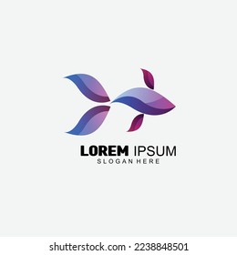 premium design fish gradient colorful