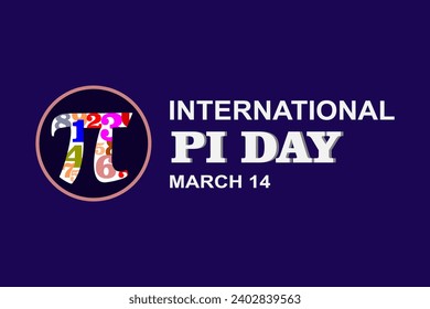 Premium design Happy National Pi Day. March 14. Holiday concept. Template for background, banner, card, poster with text inscription.vector
