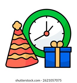 Premium design icon of birthday time