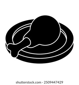 Premium design icon of chicken leg