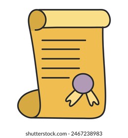 Premium design icon of diploma


