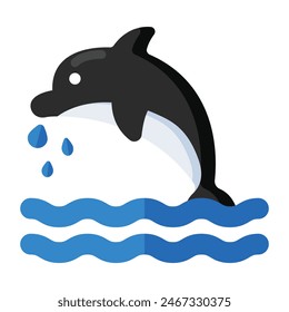 Premium design icon of dolphin