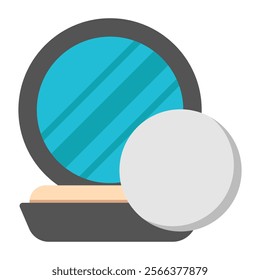Premium design icon of face powder