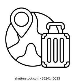 Premium design icon of global location