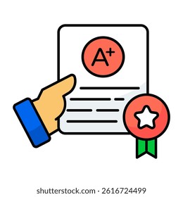 Premium design icon of grade sheet