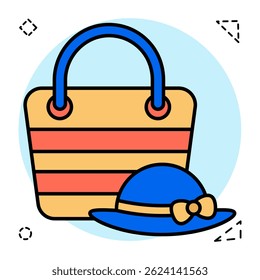Premium-Design-Symbol für Handtasche und Mütze