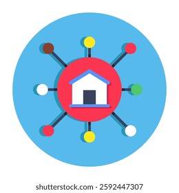 Premium design icon of home network