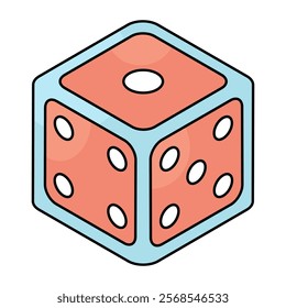 Premium design icon of ludo dice