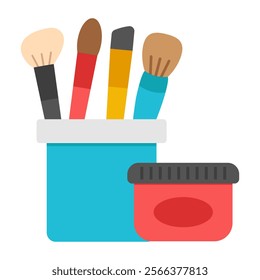 Premium design icon of makeup brushes