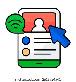 Premium design icon of mobile profile