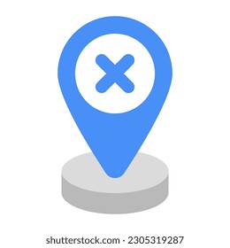 Icono de diseño premium sin ubicación 