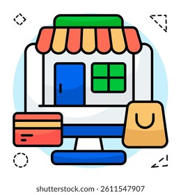 Premium design icon of online store