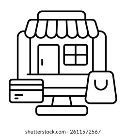 Premium design icon of online store