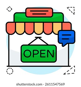 Premium design icon of open board