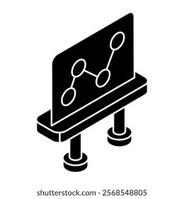 Premium design icon of polyline chart