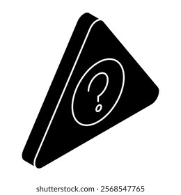 Premium design icon of question sign