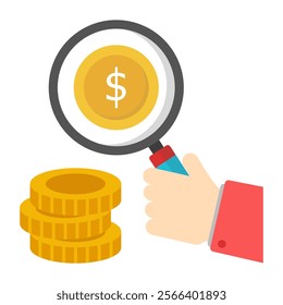 Premium design icon of search dollar