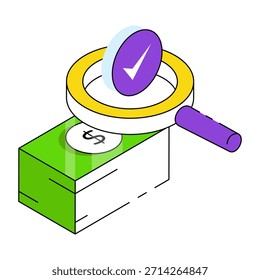 Icono de diseño de Premium del dólar de búsqueda 