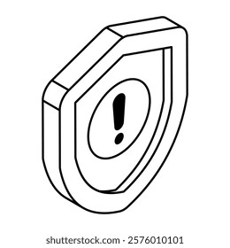 Premium design icon of security Warning