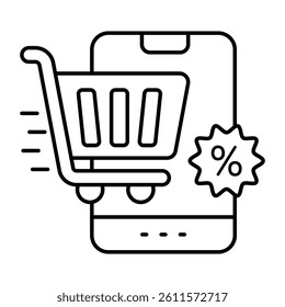 Premium design icon of shopping offer