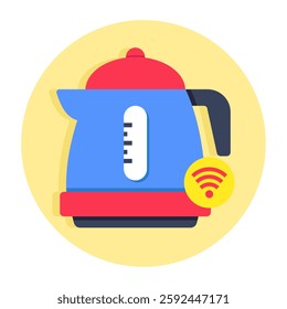 Premium design icon of smart kettle